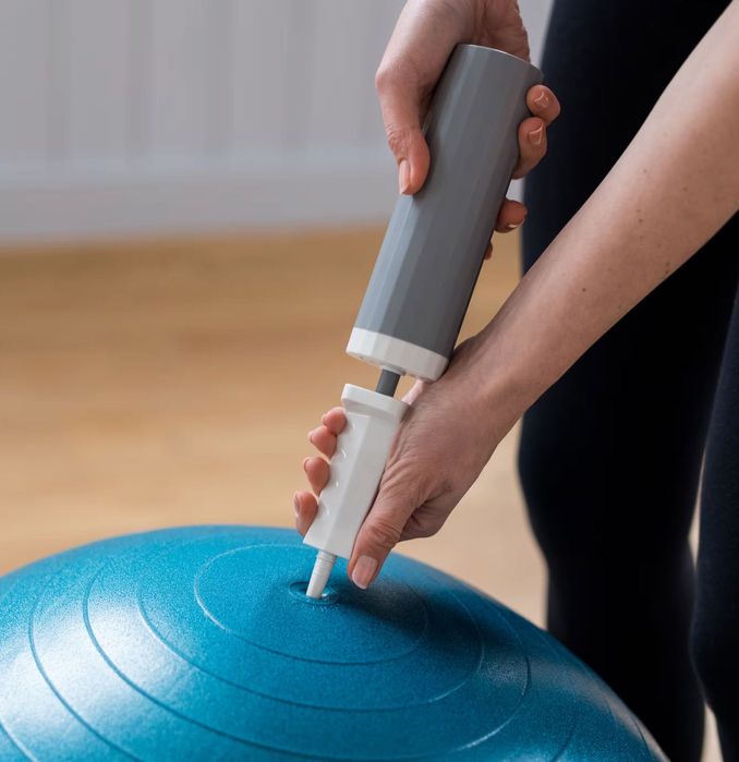 Bola de Ginástica 75 cm Azul + Capa + Bomba