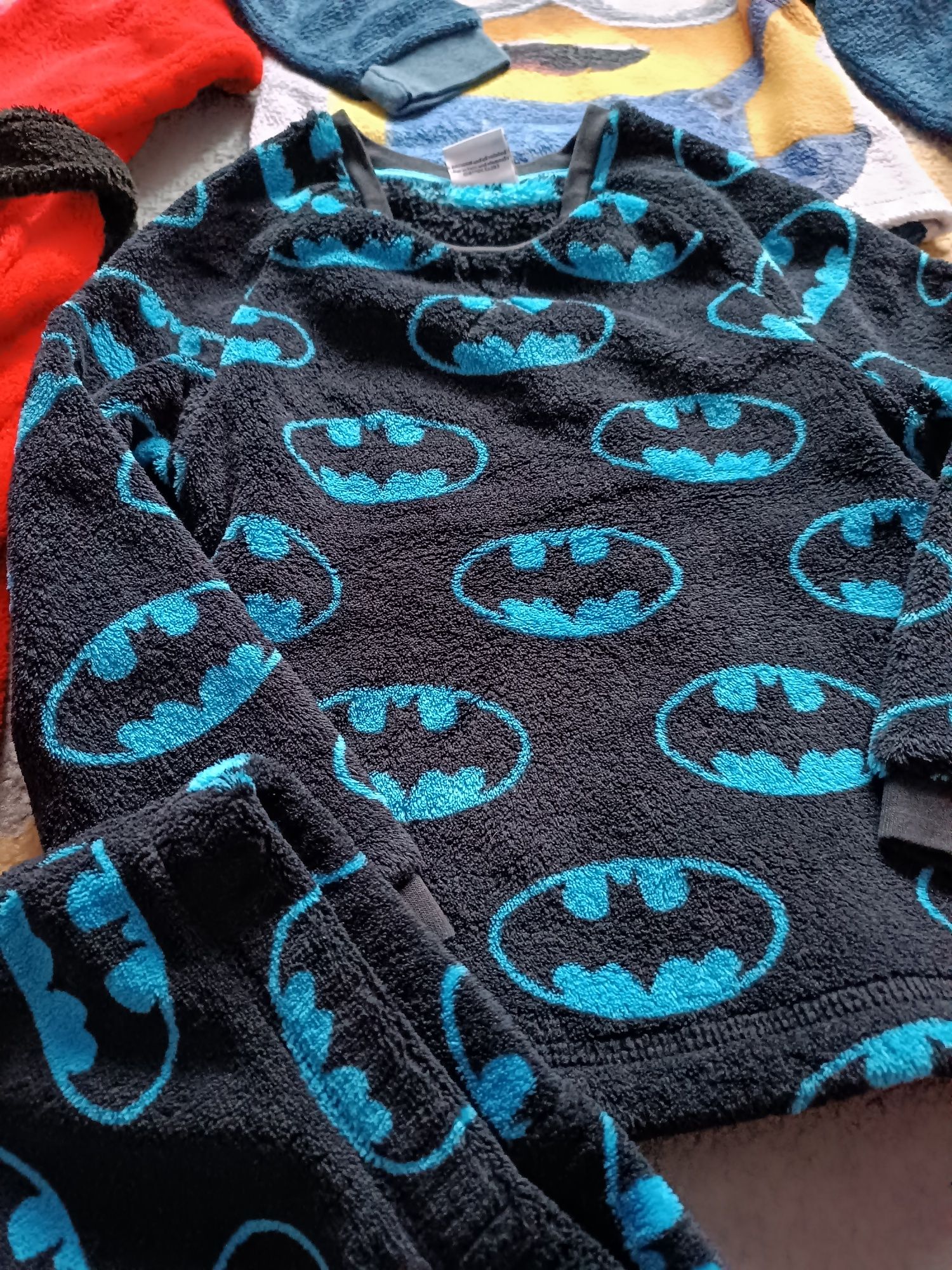 Zestaw zimowy piżama ciepła polar Batman Superman Minionki Primark