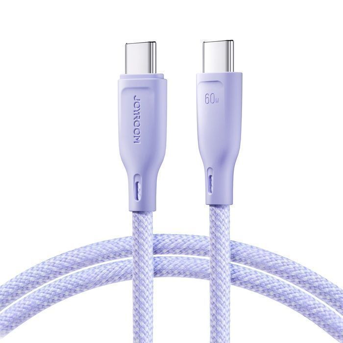 Kabel Joyroom Multi-Color USB-C 60W Fast Charge 1M - Fioletowy