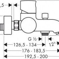 Смеситель для ванны Hansgrohe Axor Uno 38400000