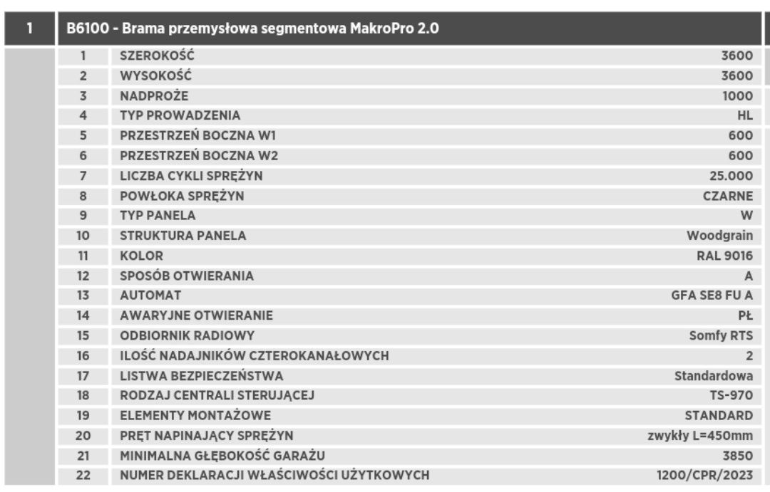 Brama garażowa Wiśniowski