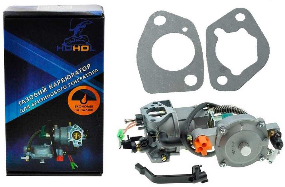 Карбюратор генератора 188F, 190F 5.0-7.0 kWt + газовый редуктор gen282