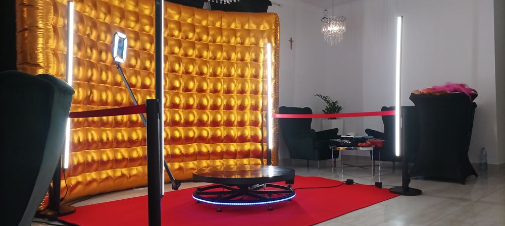 Promocja ! Fotobudka 360, złota ścianka w cenie, fontanny iskier