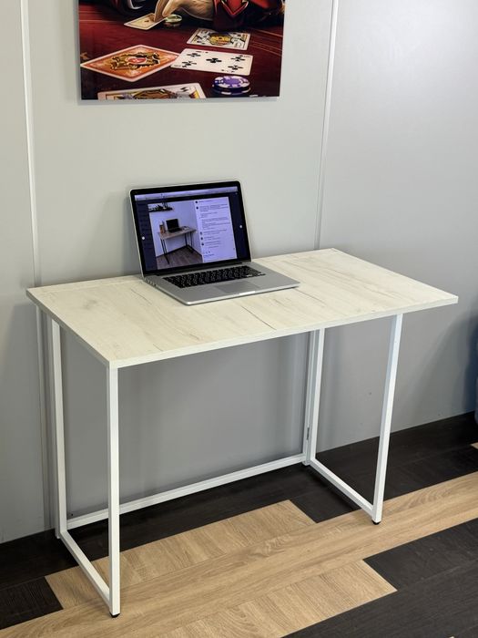 Стіл трансформер.Письмовий стіл,розкладний , Крафт-Білий, 100 см