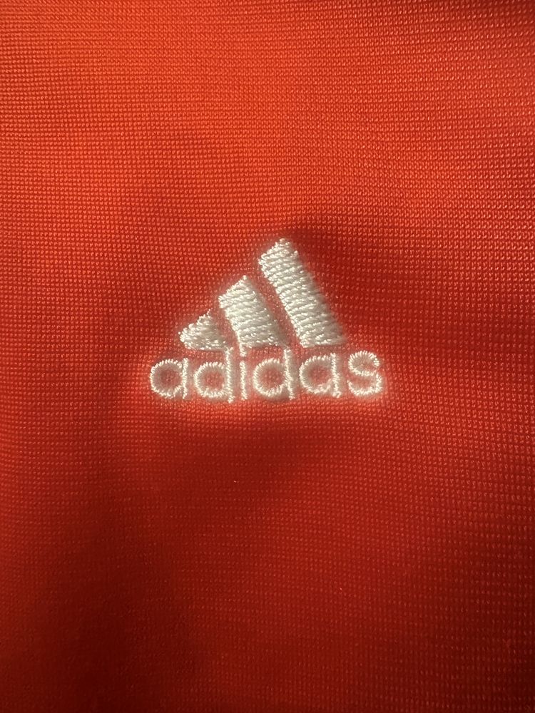 Czerwona/pomarańczowa Bluza Adidas Dla Dzieci – Rozmiar 140