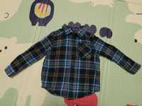 Фирменная хлопковая плотная рубашка на мальчика в клетку 2 2,5 88-93см