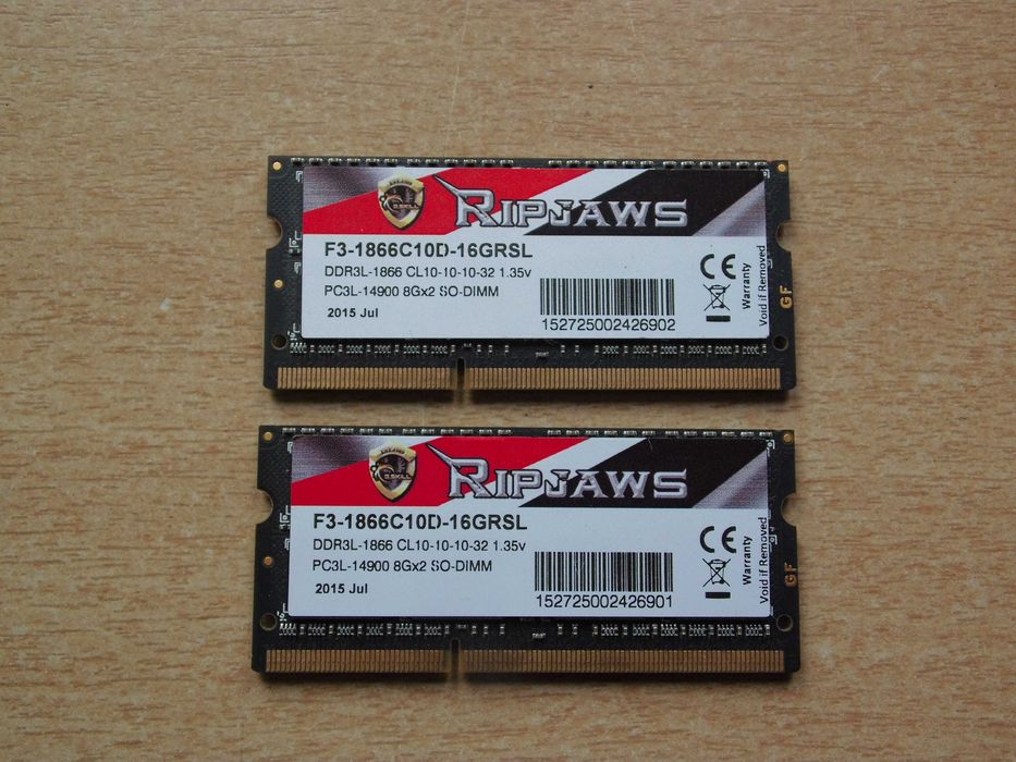 Pamięci Ram laptop 2x8g DDR3L