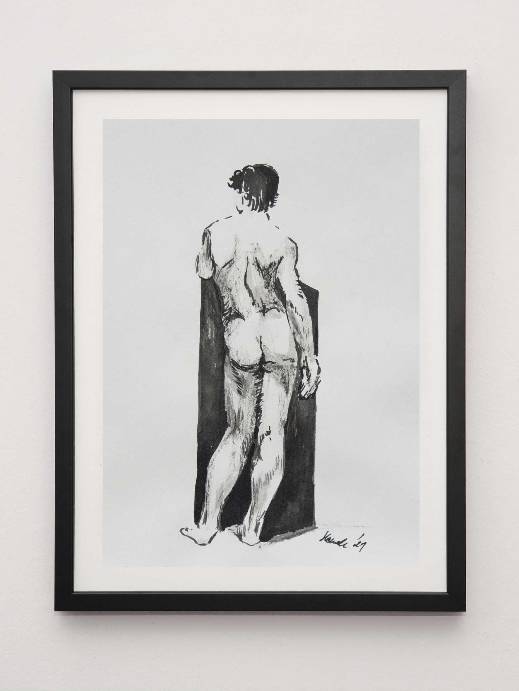 Szkic"Akt męsk XIII", |tusz| 21,5 x 30,5cm.