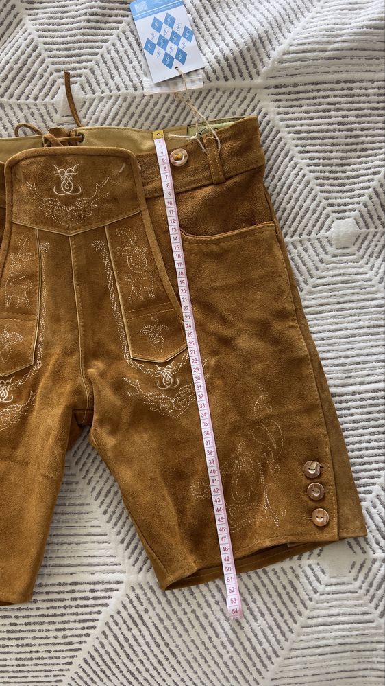 Calções Bávaros Lederhosen - Novos, Autênticos