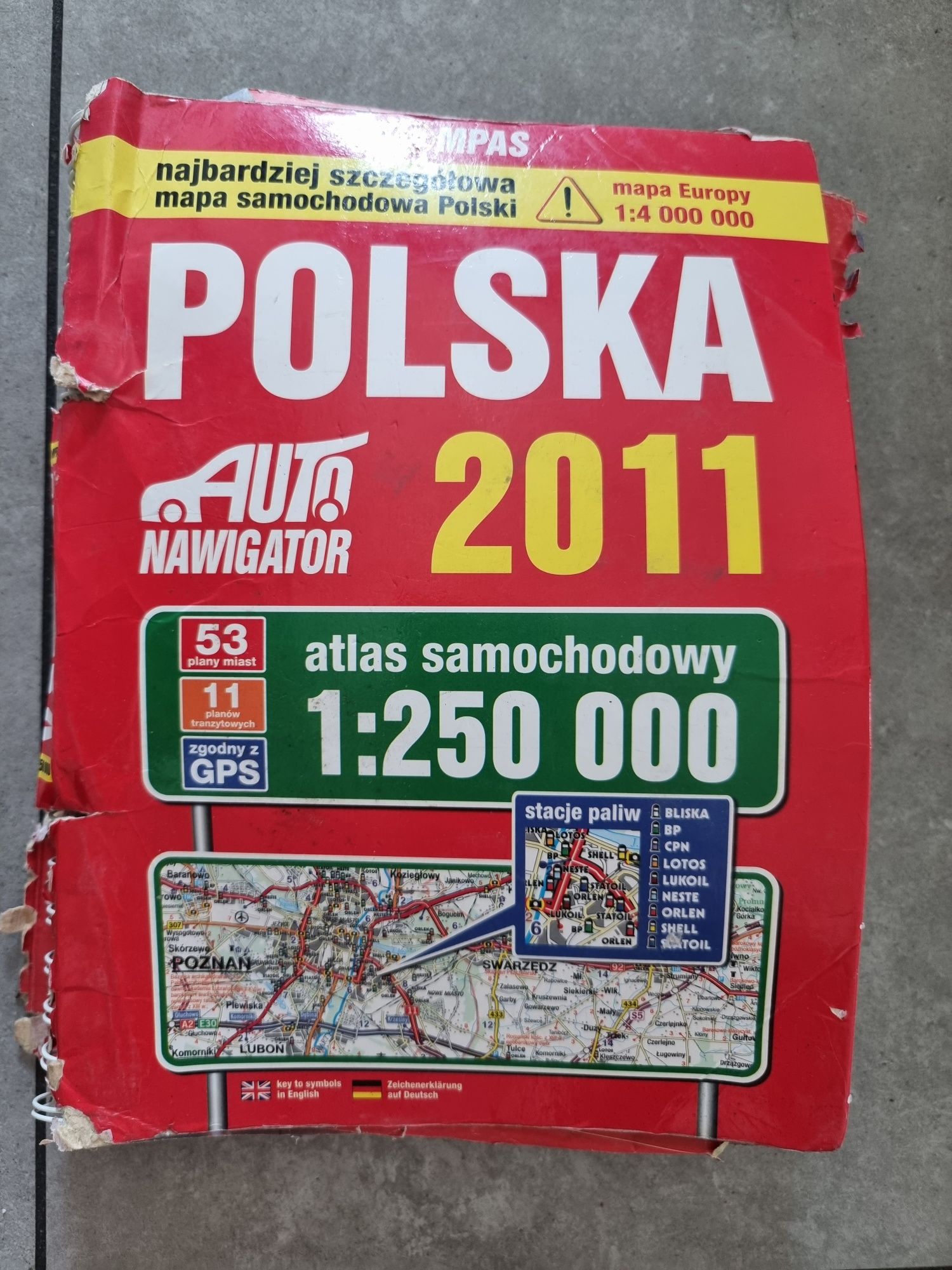 Atlas samochodowy Polska 1:250000 kompas