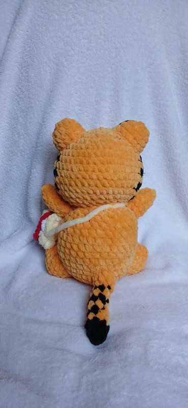 Maskotka Kot Garfield na szydełku amigurumi handmade