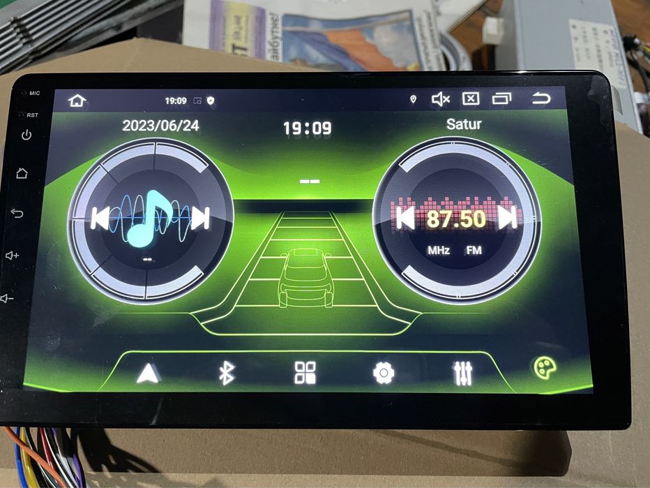 Магнітола Андроїд 9" QLED,приборки цифрові, на будь-який авто,камери