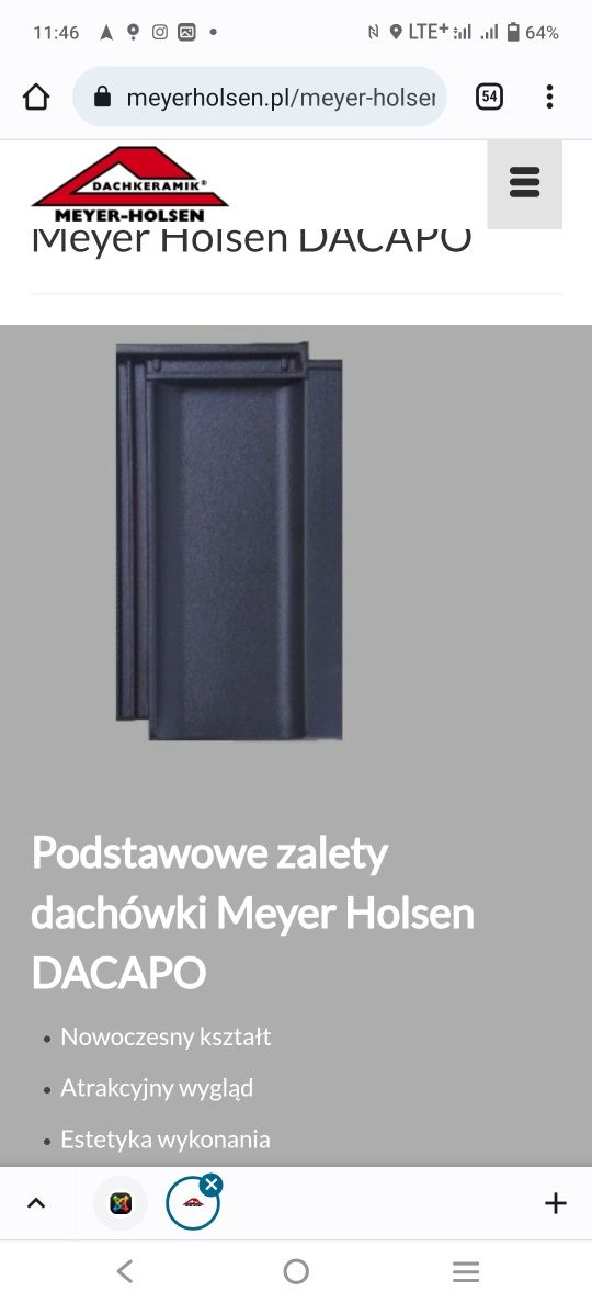 Dachówka Dacapo Meyer Holzen czarny łupek