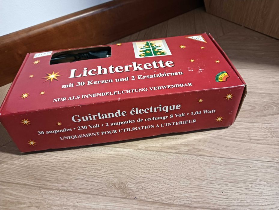 Lampki choinkowe zestaw świeczki na klips na prąd w starym styl