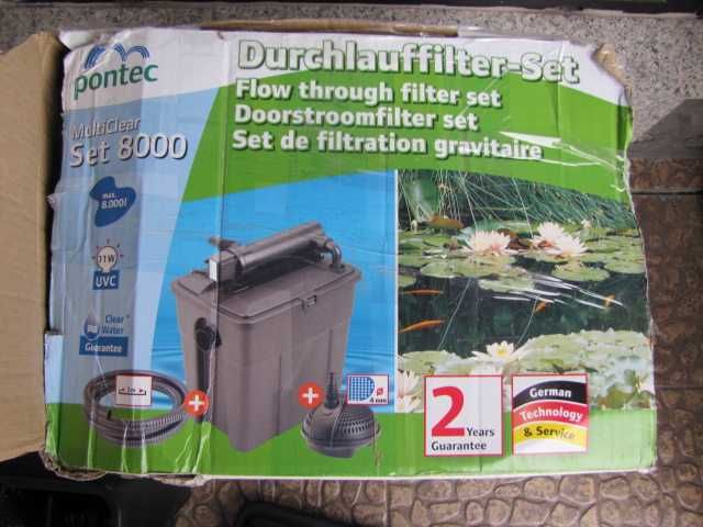 Filtr przepływowy do stawu oczka wodnego Pontec MultiClear Set 8000