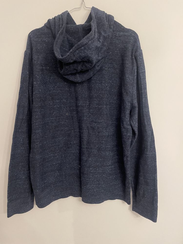 Męska bluza GAP granatowa 80% bawełna z kapturem