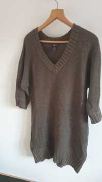 Sweter khaki damski