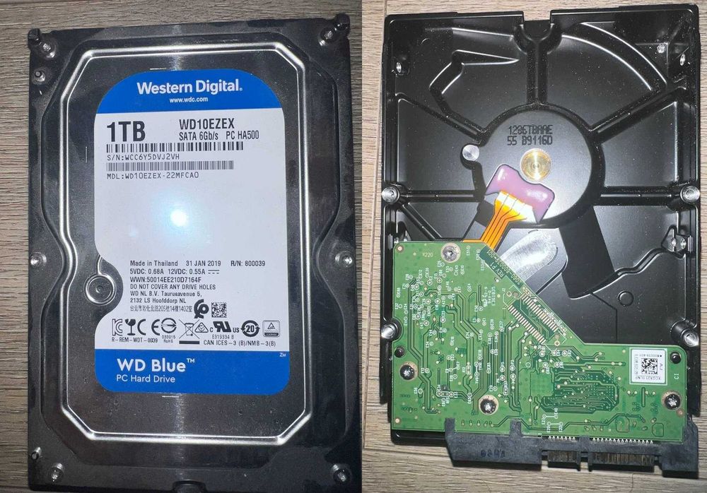 Жорсткий диск WD Blue 1TB WD10EZEX