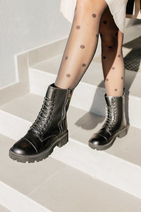 Черевики зимові жіночі (Матова шкіра, 11 люверсів) | (23.0;23.5;24.0)