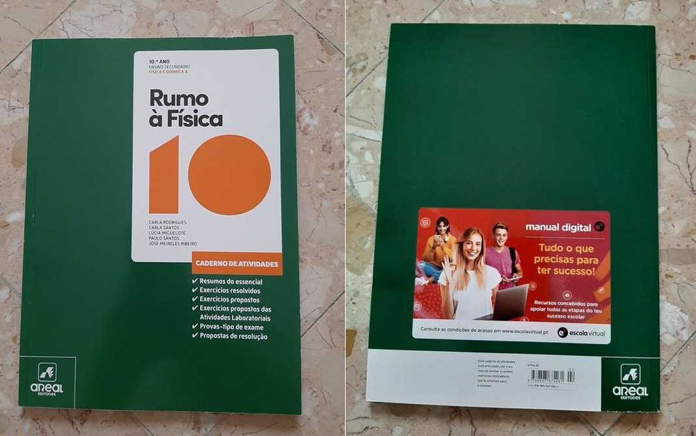 Manuais 10º ano curso Ciências. Ler anuncio sobre preços de cada