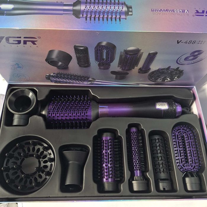 Фен-щітка стайлер VGR 8 в 1 V-488!Універсальний!