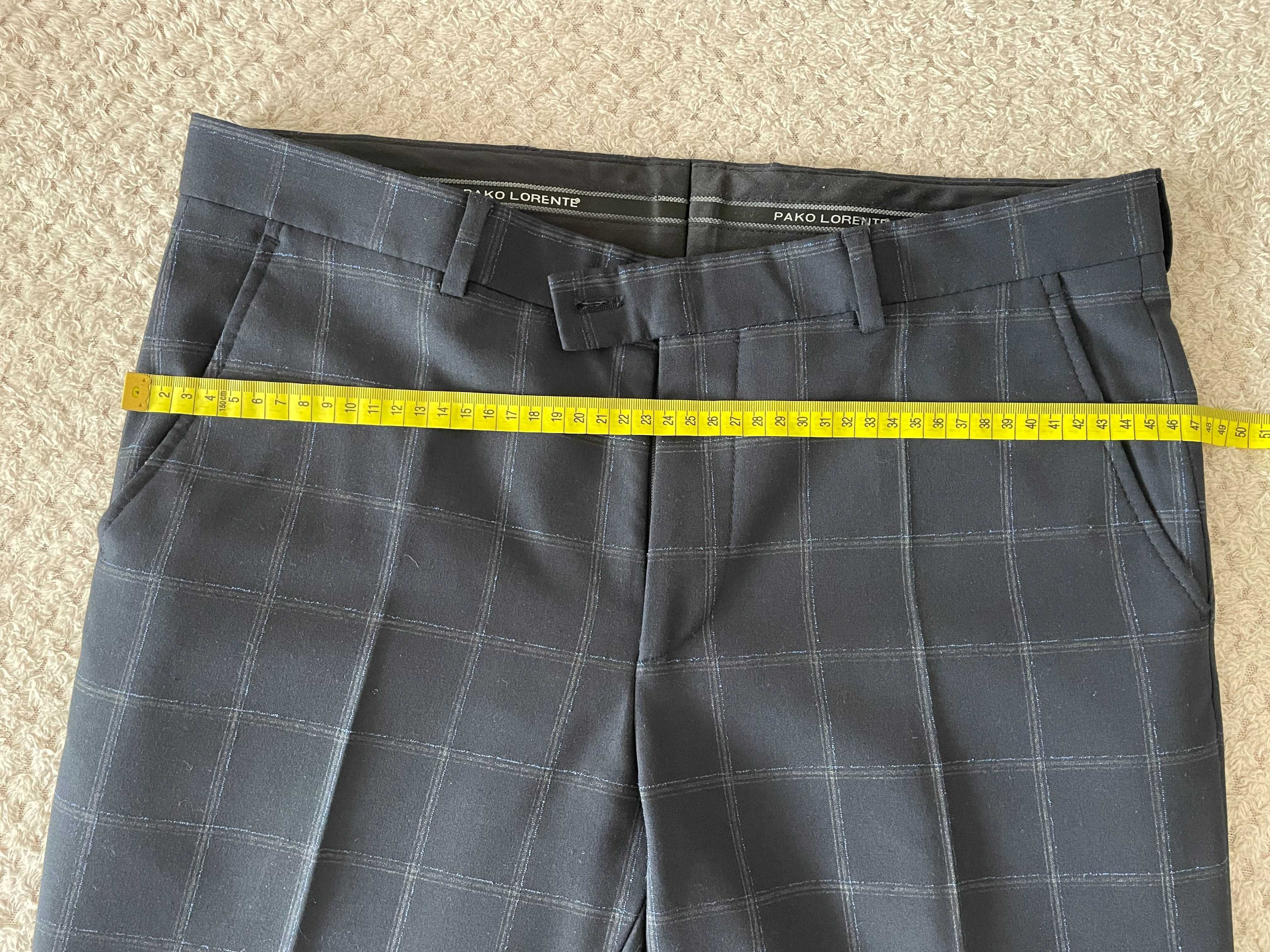 Garnitur granatowy w kratkę PAKO LORENTE 170 cm