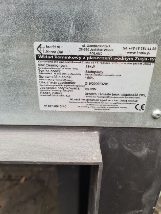 Piec z płaszczem wodnym