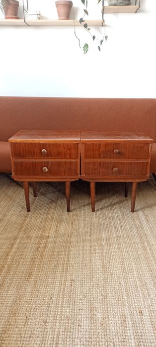 2x Szafka nocna nakastlik PRL stolik vintage modern loft Gliwickie ZPT