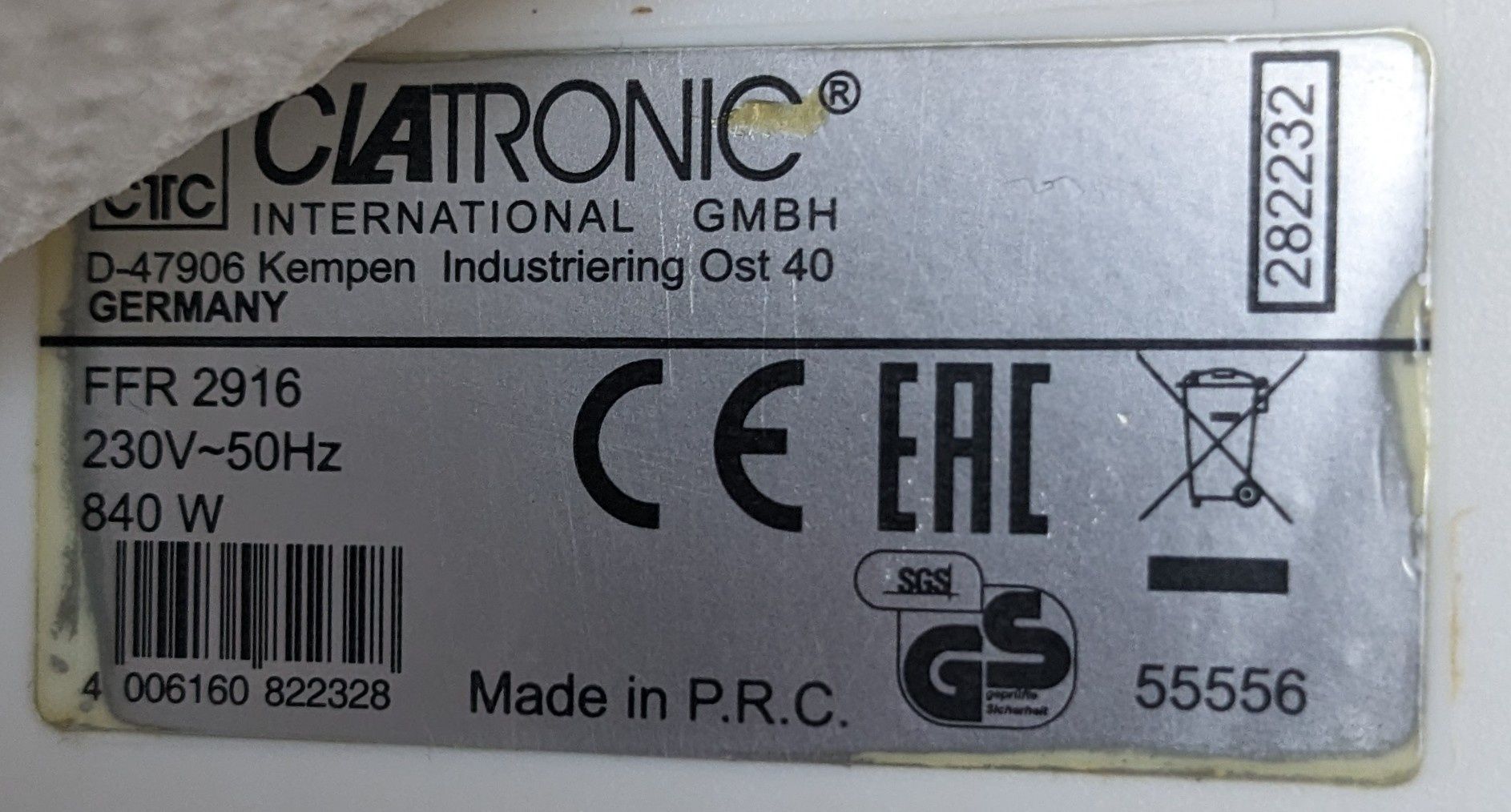 Frytkownica Clatronic FFR 2916