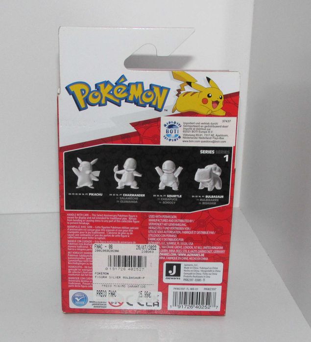 Bulbasaur Metalizado 25º Aniversario Pokémon Novo/Selado