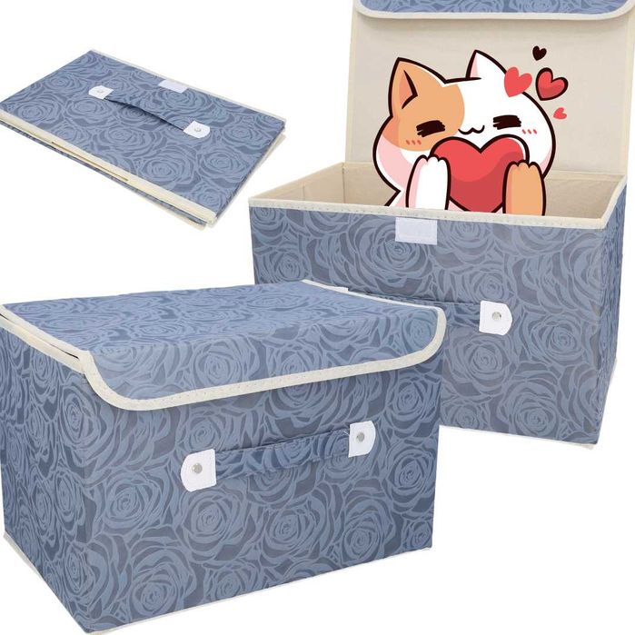 Pudełko organizer pojemnik do szafy na zabawki na ubrania 38x25x25