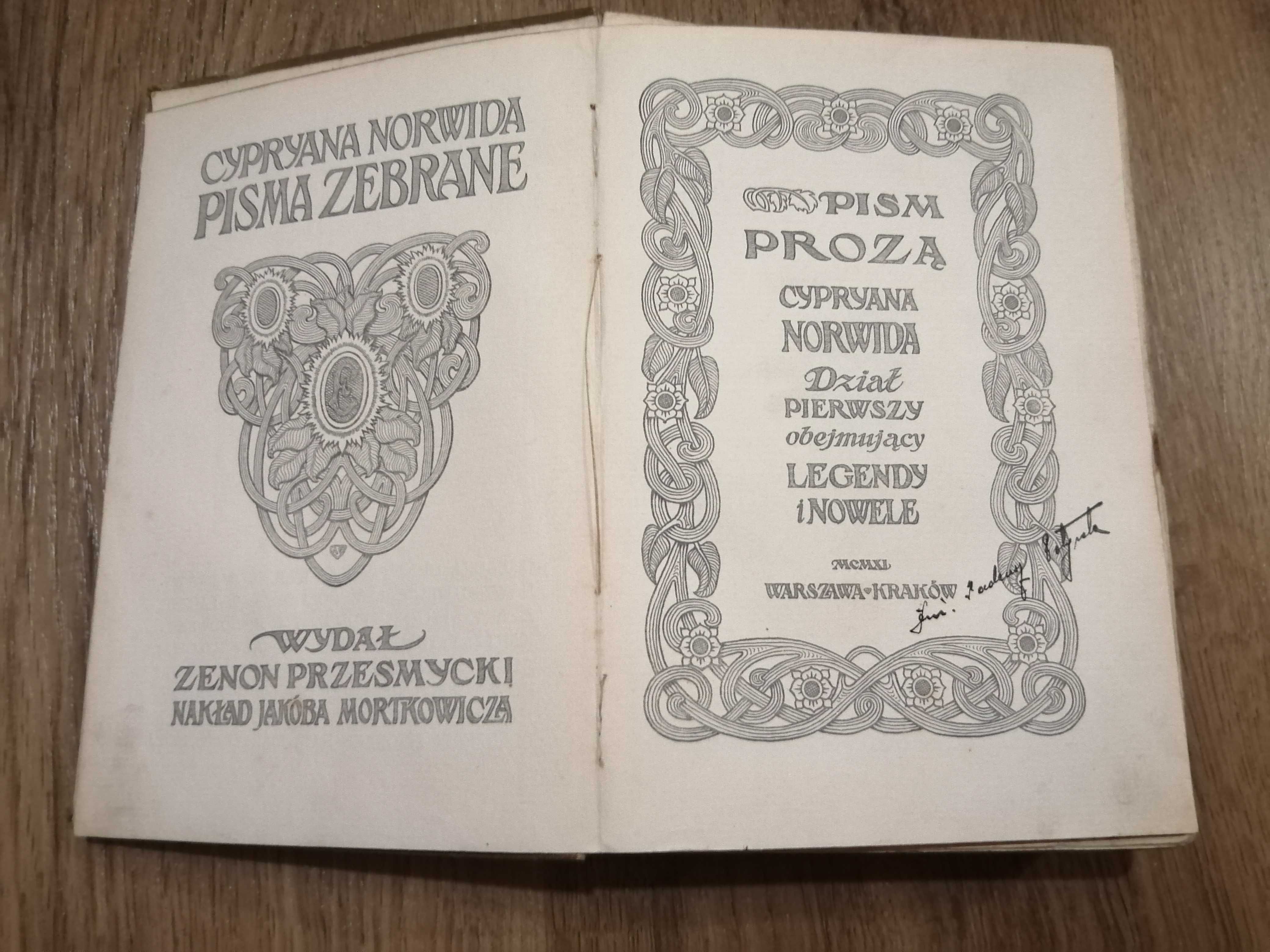 Cypriana Norwida Pisma zebrane 1911