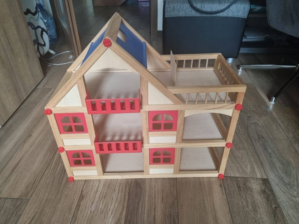 Domek dla lalek drewniany duży