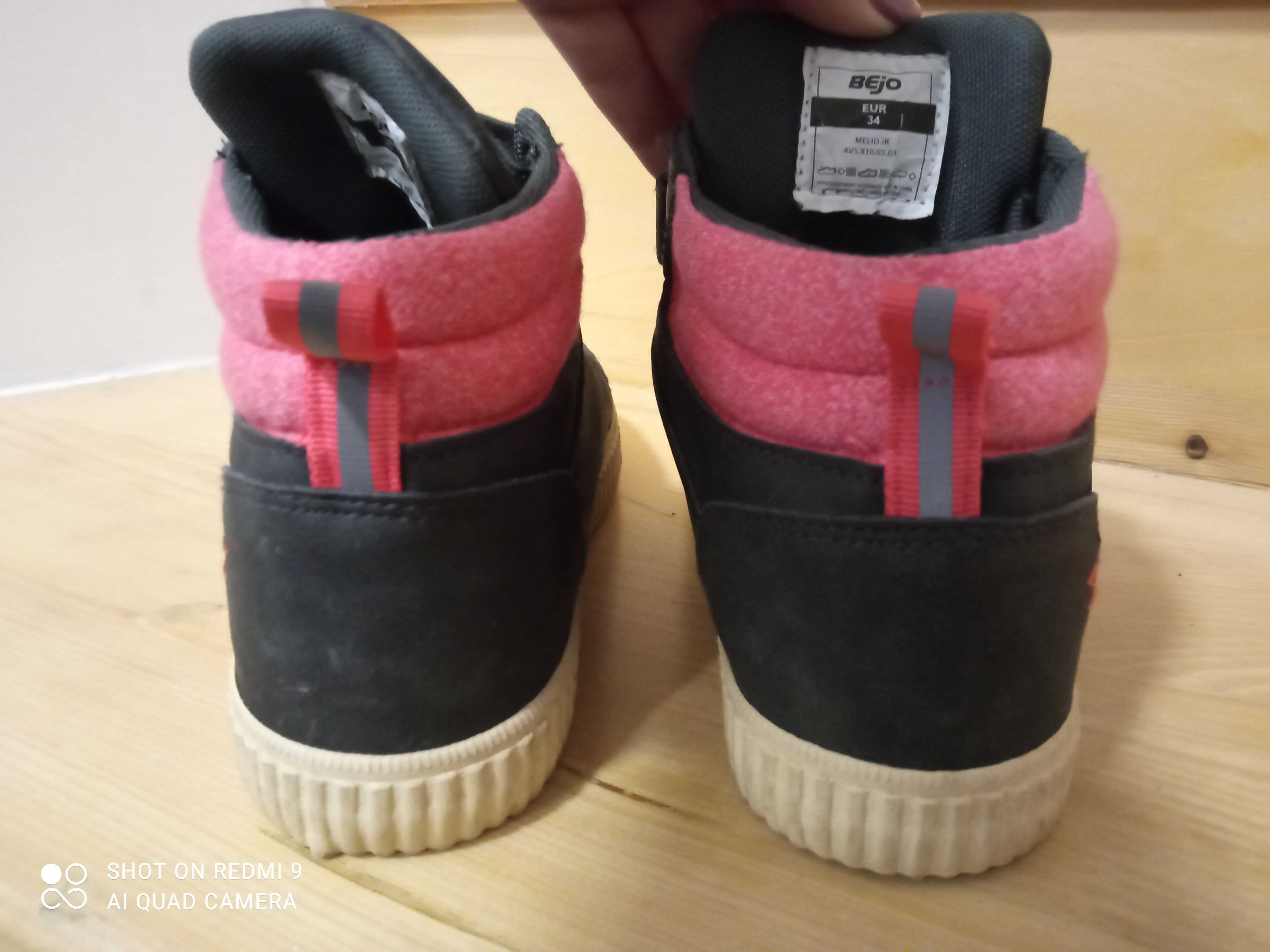Adidasy BEJO za kostkę dla dziewczynki r.34