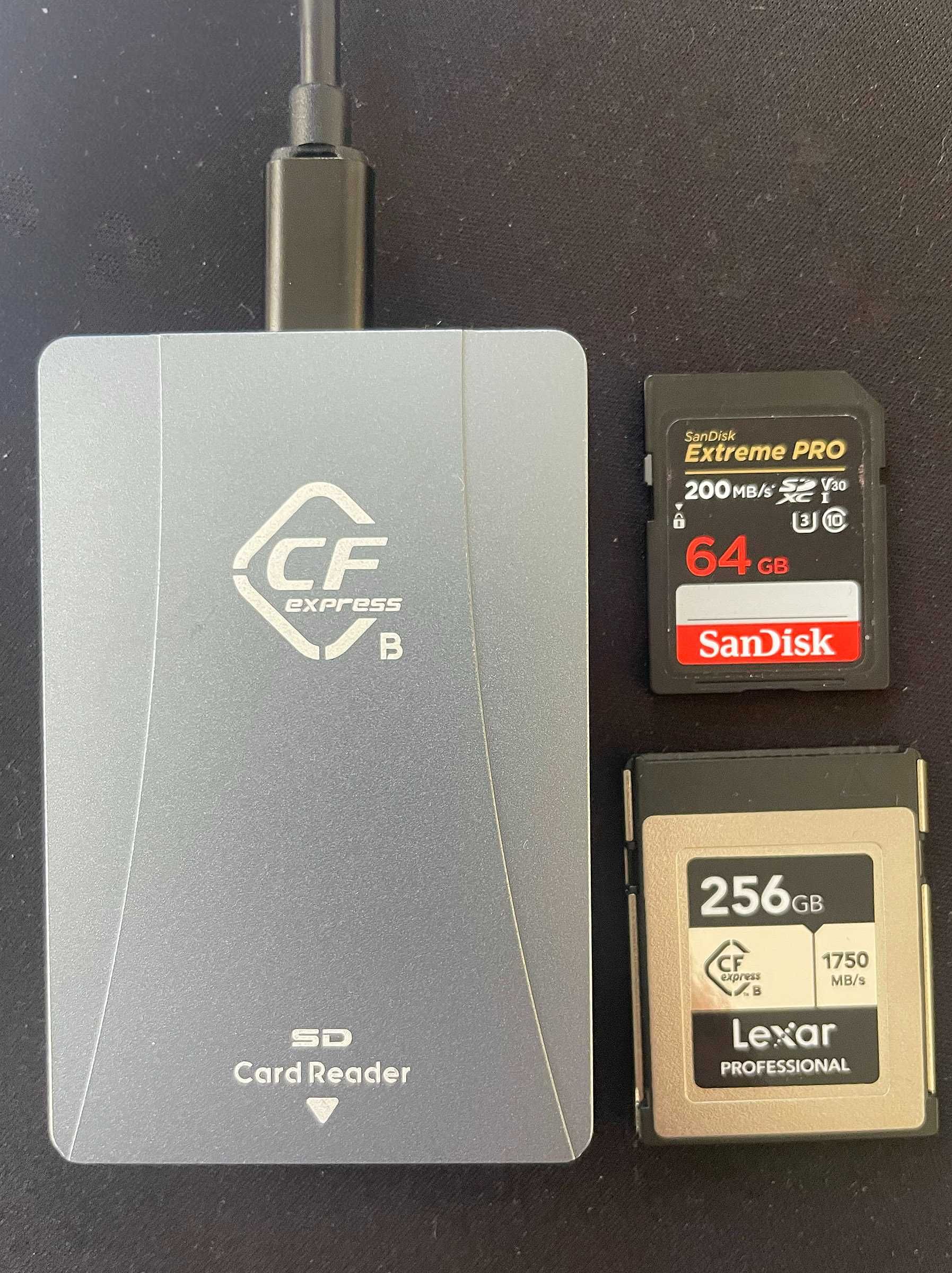 Leitor CFexpress Type B e SD 10Gbps USB 3.2