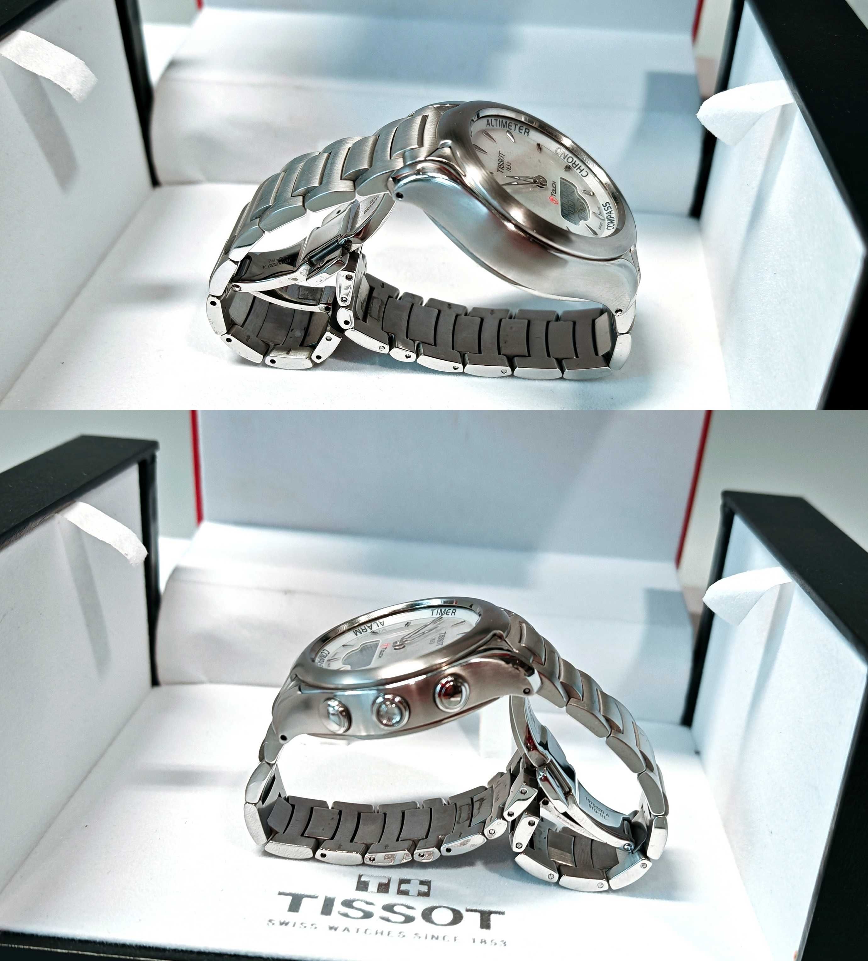 Zegarek Tissot TTouch Lady Solar 100M Masa Perłowa Dotykowy GMT Szafir