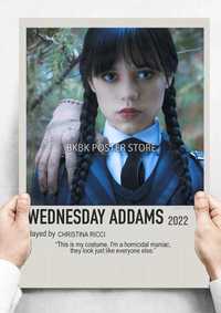 PIĘKNY duży plakat filmowy WEDNESDAY Addams 16