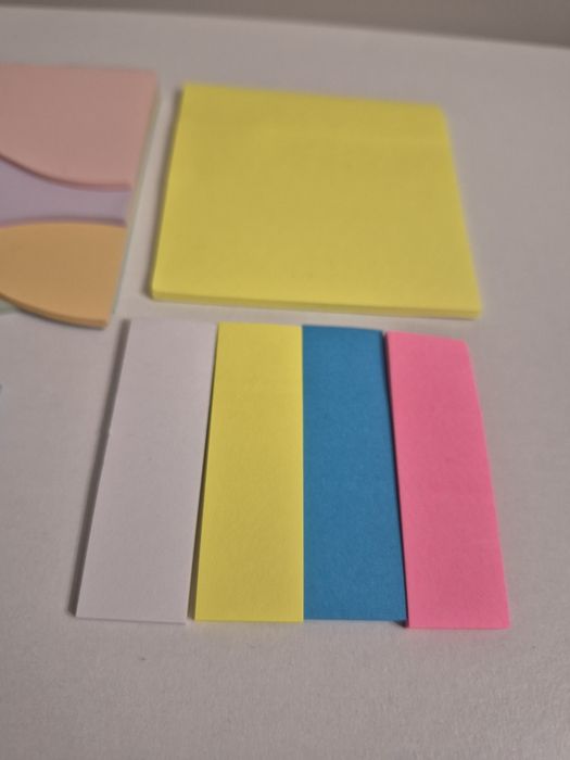 Zestaw karteczek samoprzylepnych, różne kolory i rozmiary, Kayet