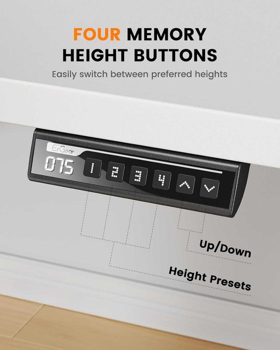 Nowe biurko elektryczne / blat / stół / 80x120CM / ErGear !A3373!