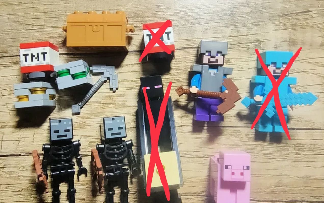 LEGO Minecraft pakiet figurki Steve diamond armor enderman wither