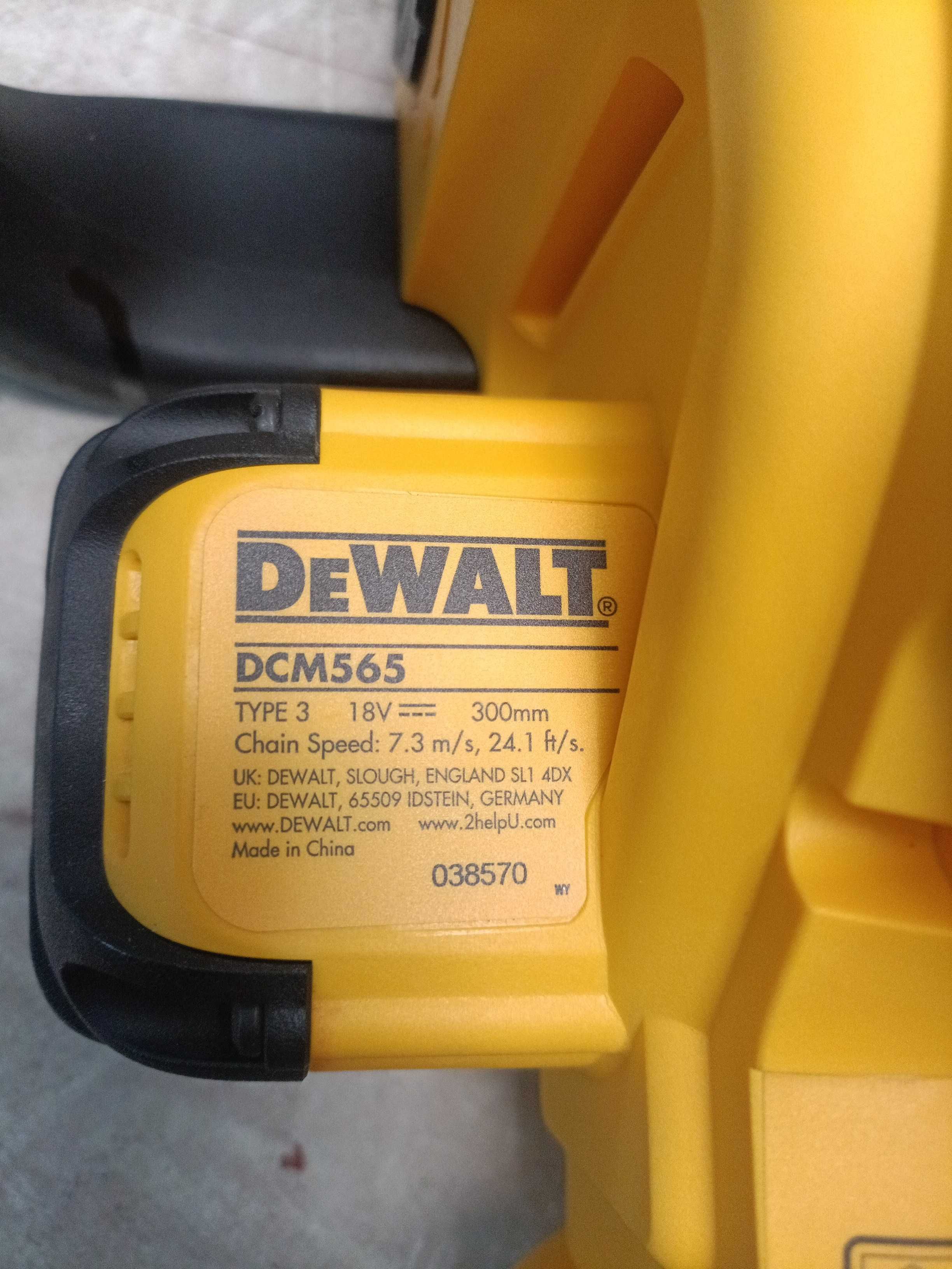 DeWalt DCM565 пилка ланцюгова 18V, акумуляторна, без АКБ та ЗП