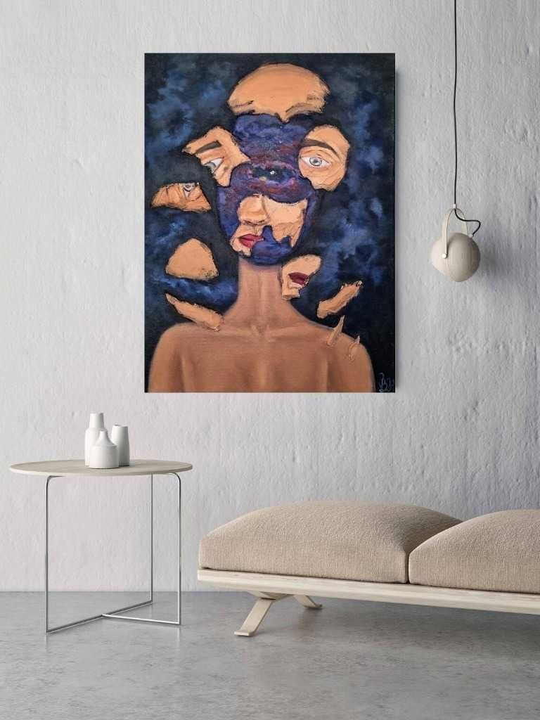 Obraz pt. "Roztrzask" 70x50cm akryl na płótnie
