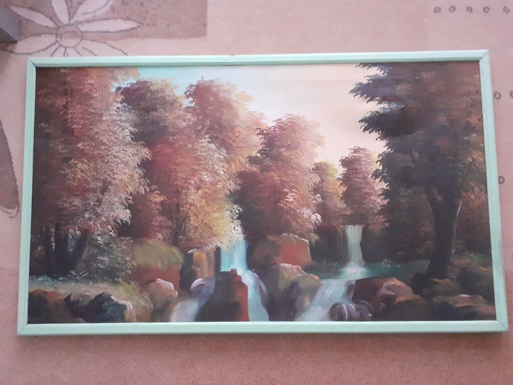 Obraz malowany na płótnie 104x60 cm.