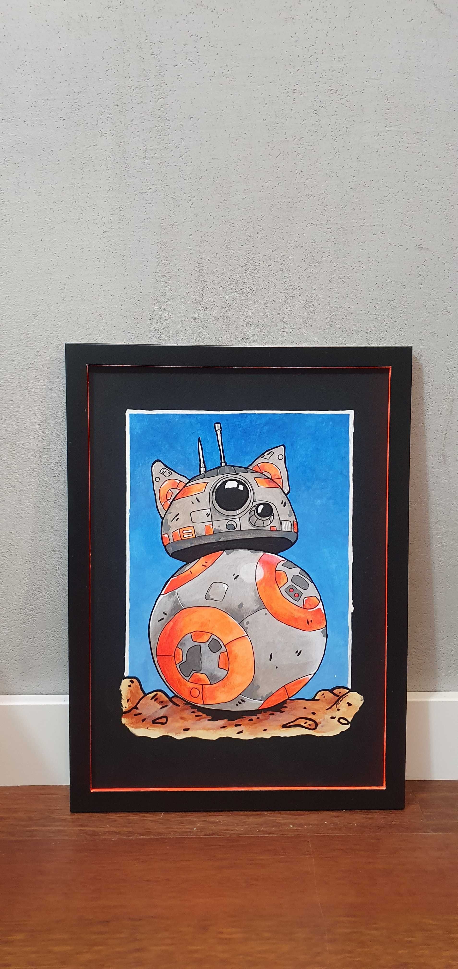 Obraz A3 świecący w ciemności Kot Star Wars