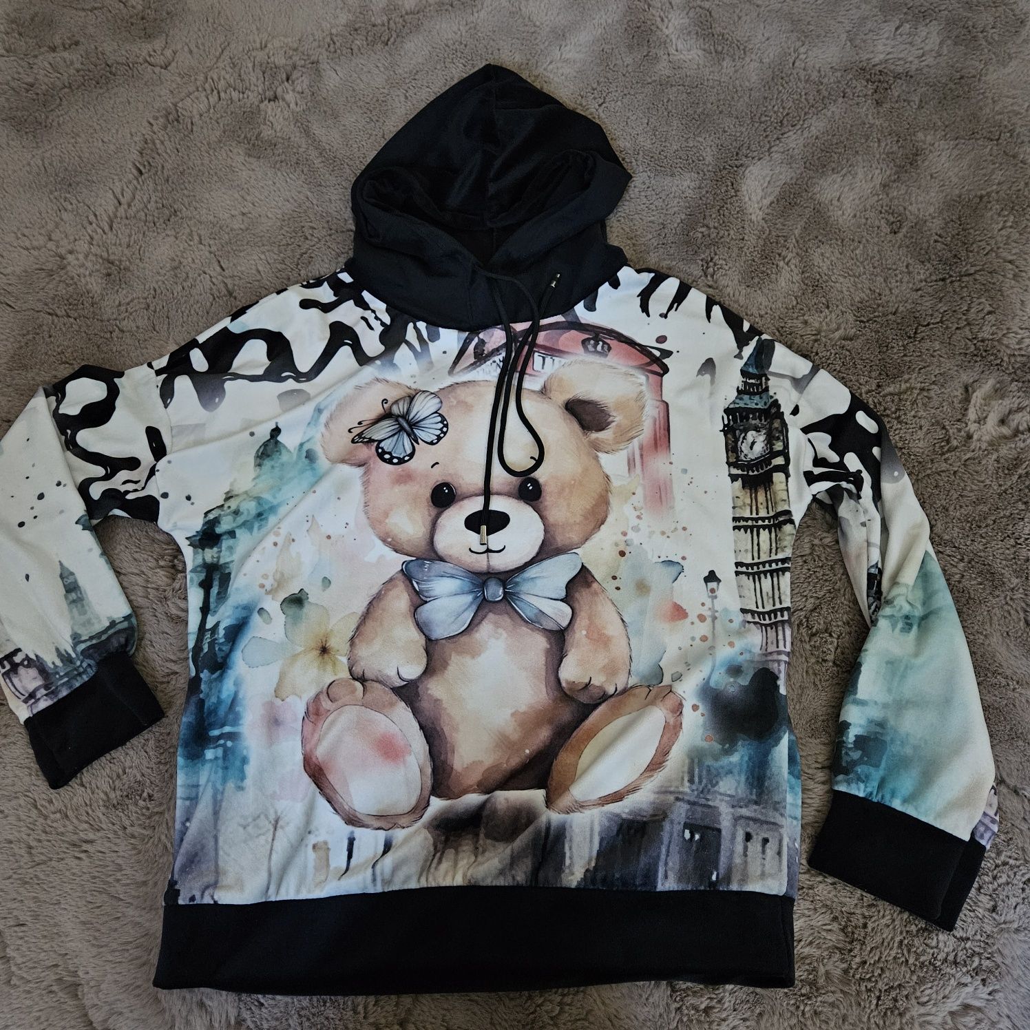 Nowa bluza welurowa 36-38-40 miś