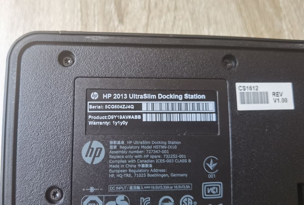HP UltraSlim Docking Station + carregador