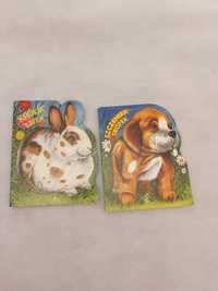 Książki dla dzieci twarde tekturowe szczeniak królik zwierzęta