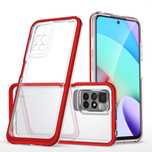 Clear 3In1 Etui Do Xiaomi Redmi 10 Żelowy Pokrowiec Z Ramką Czerwony