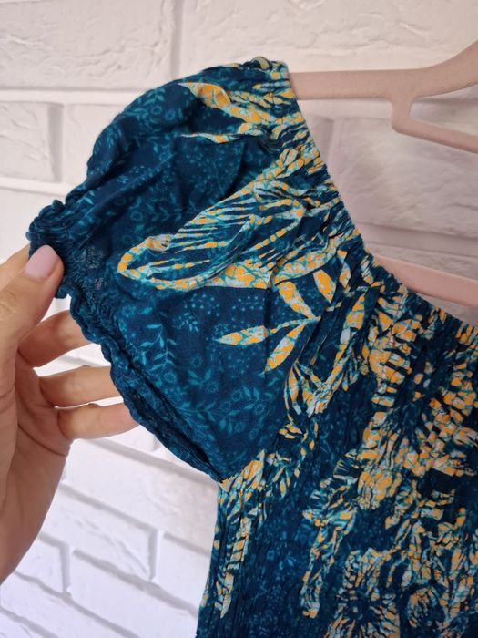 Sukienka boho z marszczeniem 152 cm