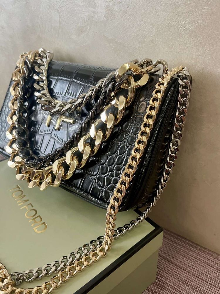 Брендова шкіряна сумка Tom Ford
